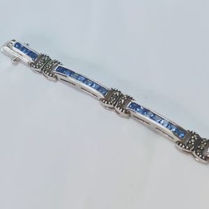 Blue Rhinestone Bracelet